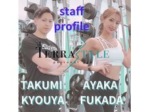 男女トレーナー在籍（指名可）トレーナー・左：京谷・右：深田