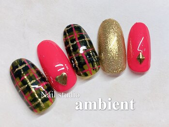 ネイルスタジオ アンビエント 表町店(Nail Studio ambient)/クリスマスカラーネイル