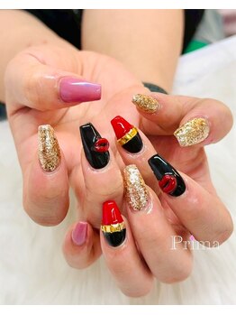 バレンタイン xoxoリップネイル