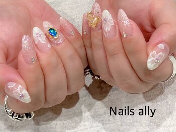 ネイルズアリー 立川店(Nails ally)/桜×バタフライ×韓国×春