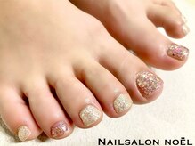 ノエル(Noel)/FOOT☆ピンクホロ入りラメ