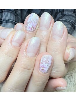 ヘアーアンドネイル ルシア(Hair&Nail Lucia)/春らしい色とお花で♪