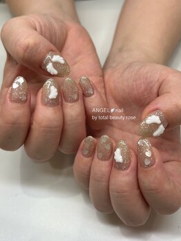 トータルビューティーローズ(Rose)/天使の羽フラッシュネイル