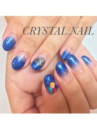 ラメグラデーションネイル