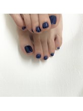 サロンモワ(salon mowa)/☆ネイビーカラーネイル☆