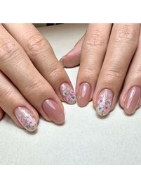 押し花グラデーション