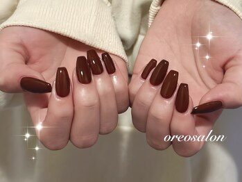 オレオサロン 池袋(oreo salon)/ワンカラー /ボルドーネイル