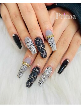 プリマ(Prima)/キルティング×ツィードNail