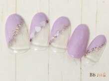 ビービーネイル 所沢店(BB)/パープル×ハート