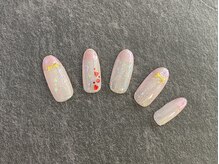 グラマーネイル(Glamor nail)/フレンチ×ラメ