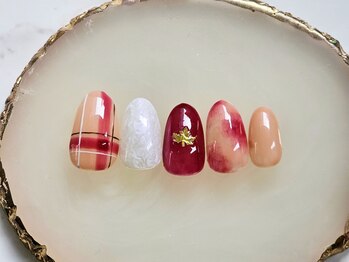ネイルサロン フローリア(nail salon Florir)/チェック×マーブル