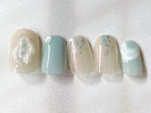 アイネイルズ 梅田店(I nails)/くすみブルーオーロラ￥8200