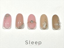 スリープ 中目黒(Sleep nakameguro)/上品ビジューネイル