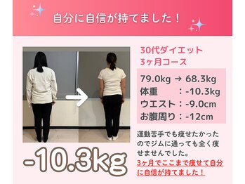 代々木八幡なごみ整骨 整体院/30代ダイエット実績（痩身整体）