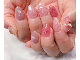 異素材埋め込みキラキラデザイン