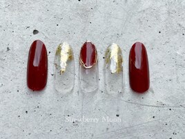 ボルドーカラーネイル