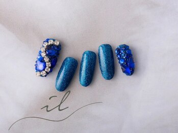 青×ストーン埋め尽くし