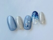 シード(Seed)/花火ネイル11000円/ブルー夏祭り