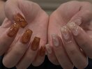 秋のぷっくりネイル8800円