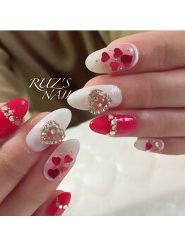 ラズネイル(RUZ'S NAIL)/【秋本】バレンタインネイル