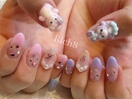 ダッフィーキャラクターネイル