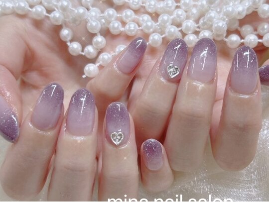 2025年冬】パープル ラメグラデーション ハンドのネイルデザイン集  