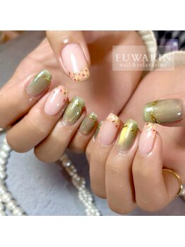 フラワーフレンチネイル