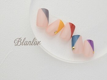 ネイルサロン ブランロール 三軒茶屋店(Blanl'or)/カラフルななめフレンチ☆