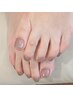 【初回オフ無料】＊FOOT＊ワンカラー（フットバス・甘皮ケア付き）60分 ¥6600