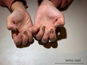 アモネイル('amo nail)の写真/《初回は他店オフ無料&自店の付替え無料で通いやすさ◎》シンプルなのに目を引く上品な指先に☆