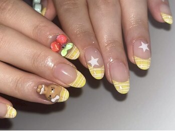 ジェミーネイル シンジュク(Jemiy nail shinjuku)/【Airi】チェックフレンチ¥12480