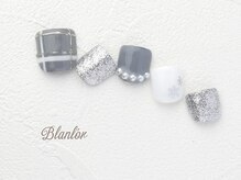 ブランロール 中目黒店(Blanl'or)/FOOT　冬のミラーチェックネイル