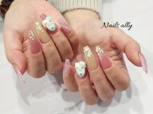 ネイルズアリー 立川店(Nails ally)/キャラクター×痛ネイル×押し花