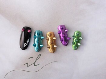 トゲトゲ×ミラーネイル