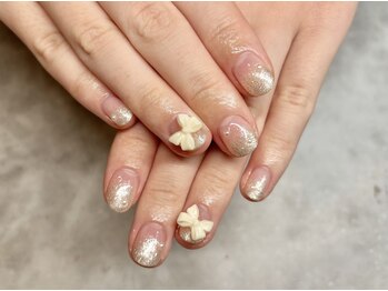 ネイル アイラッシュ 彩 熊谷店/リボンネイル