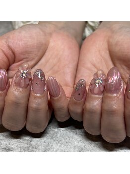 イロ(iro)/ぷっくりフラワー♪くすみピンク