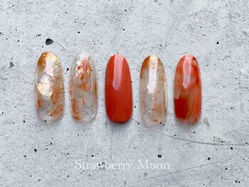 サロンストロベリームーン(Salon Strawberry Moon)/秋ニュアンスネイル