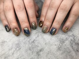 くすみニュアンスネイル
