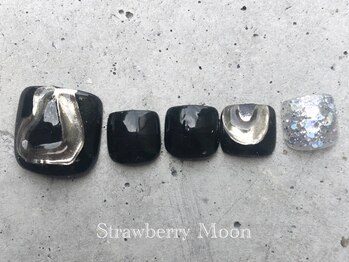 サロンストロベリームーン(Salon Strawberry Moon)/ミラーアートネイル　￥8800