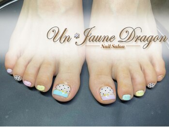 アン ジョーヌドラゴ/【フットネイル】パステルネイル