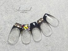 アスネイル(As nail)/フレンチ × 押し花