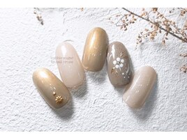 フェミニンフラワーネイル