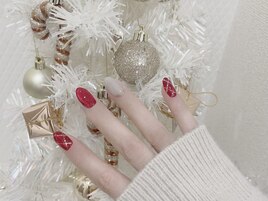 クリスマス　赤チェックデザイン