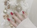 クリスマス　赤チェックデザイン