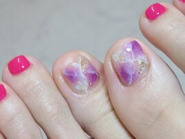 パープルニュアンス×ピンク
