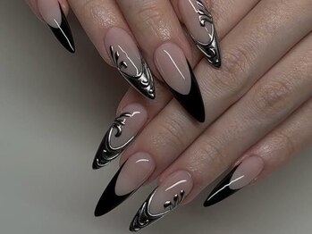ネイルズバー 新宿店(Nails Bar)/ブラックフレンチネイル