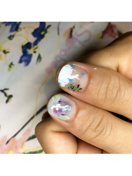 トータルサロン 白べぇーっ プラス/梅雨ネイル