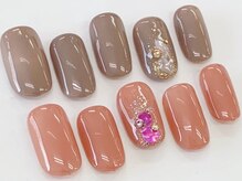 ネイルサロン クイール 小山店(NAIL SALON QUILL)/ワンカラー+クラッシュシェル