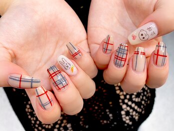 ネイルマジック 仙台一番町店(NAIL MAJIC)/チェックアートネイル☆