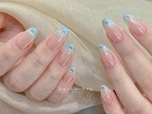 トゥートゥー(TOUTOU)/前端青グラx白フレンチ